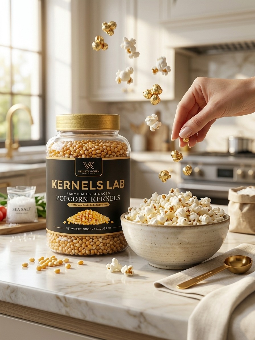 The Velvet Kitchen Premium US-Sourced Popcorn Kernels (1kg Jar - Gold Standard Quality) - Image 2