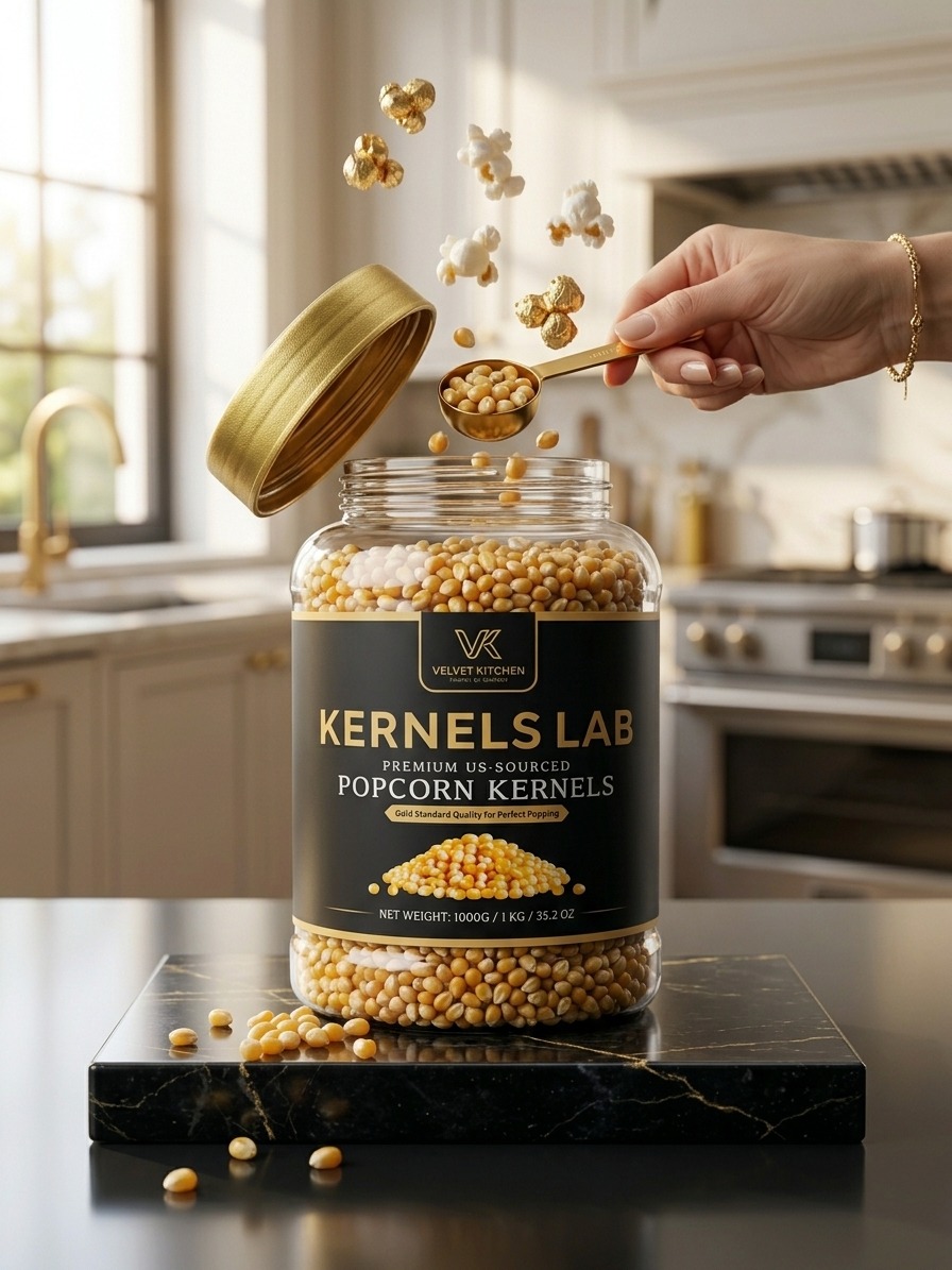 The Velvet Kitchen Premium US-Sourced Popcorn Kernels (1kg Jar - Gold Standard Quality) - Image 4