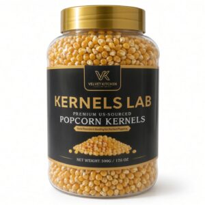The Velvet Kitchen Premium US-Sourced Popcorn Kernels (1kg Jar - Gold Standard Quality)