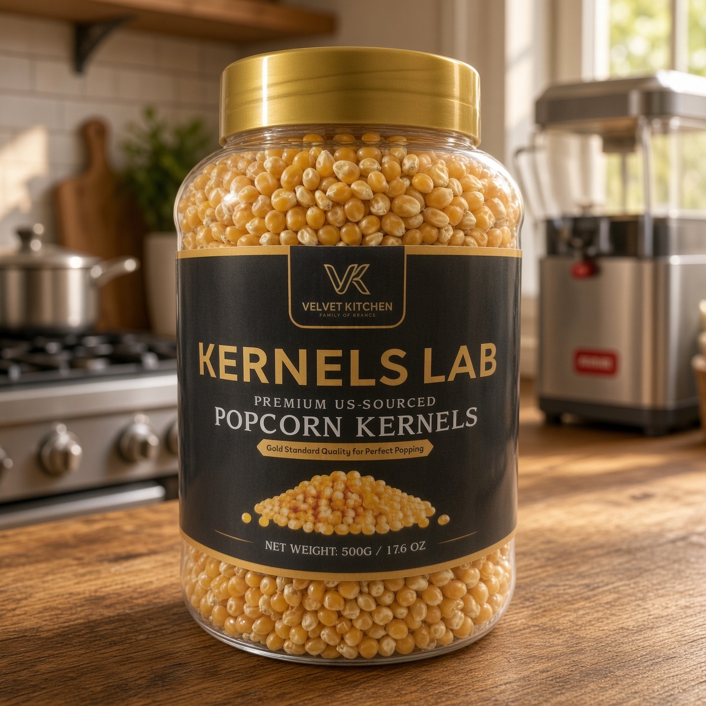 The Velvet Kitchen Premium US-Sourced Popcorn Kernels (1kg Jar - Gold Standard Quality) - Image 6