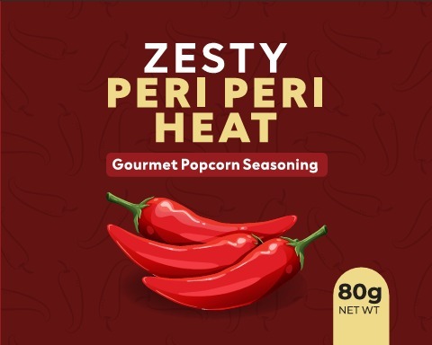 The Velvet Kitchen Zesty Peri Peri Popcorn Seasoning Powder (80g Jar)