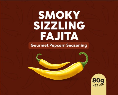 The Velvet Kitchen Smoky Sizzling Fajita Popcorn Seasoning Powder (80g Jar)