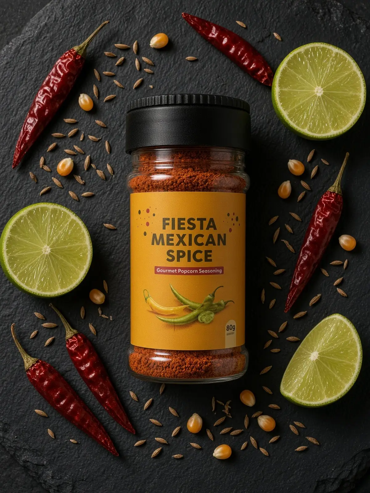The Velvet Kitchen Fiesta Mexican Spice Popcorn Seasoning Powder (100g Jar) - Image 4
