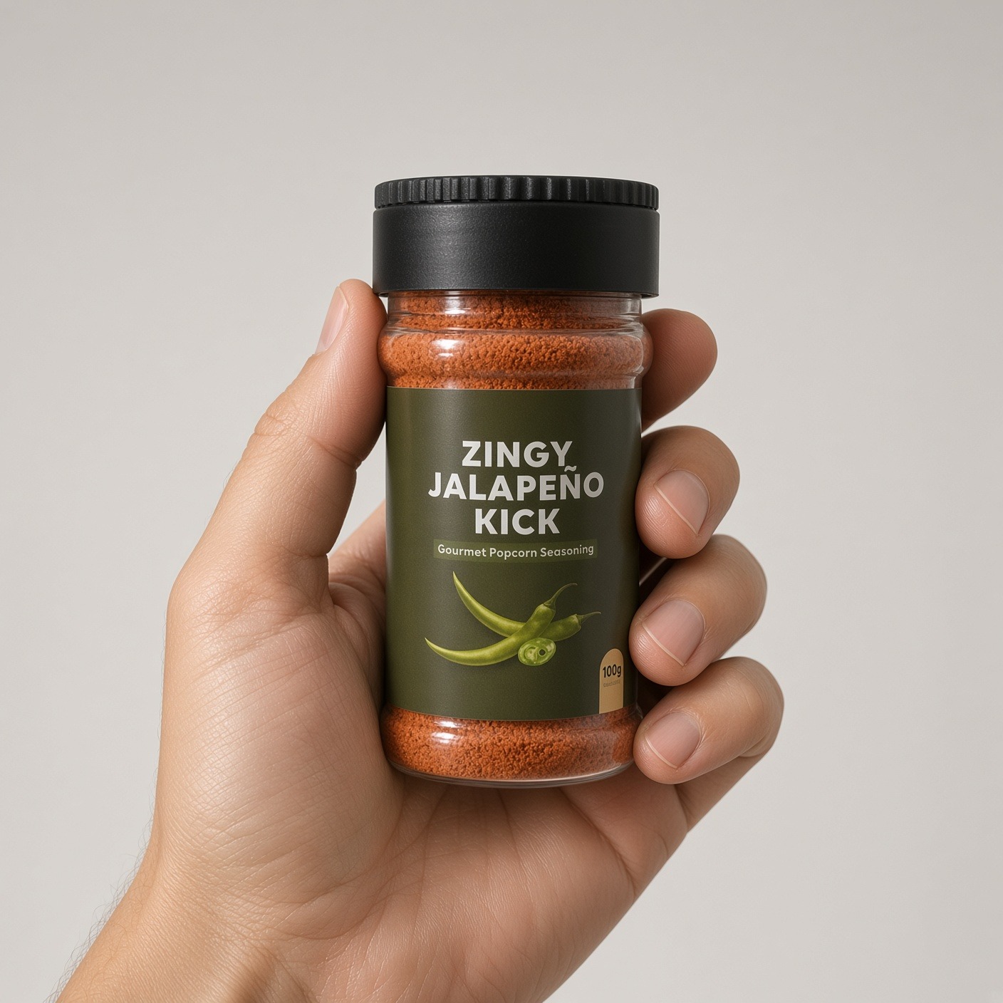 The Velvet Kitchen Zingy Jalapeno Kick Popcorn Seasoning Powder (100g Jar) - Image 4