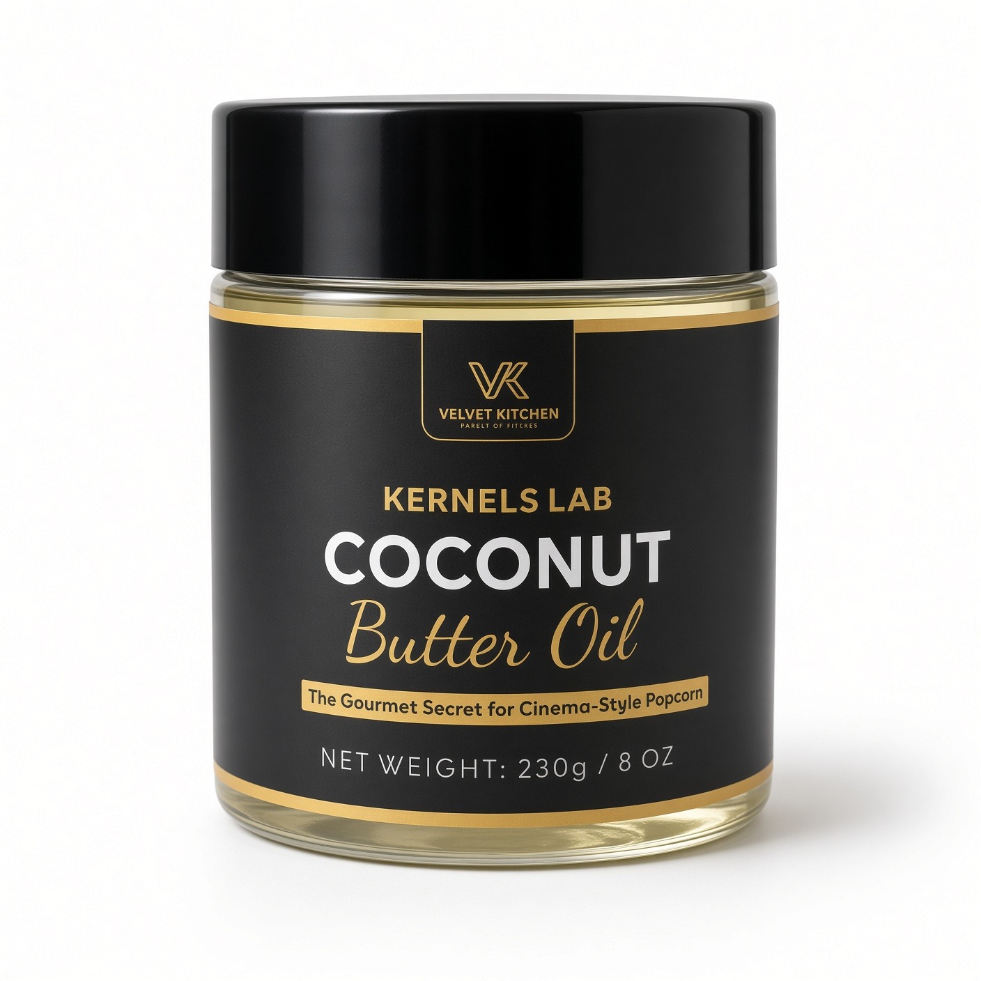 Kernels Lab Coconut Butter Oil - The Gourmet Secret for Cinema-Style Popcorn (230g / 8 oz)