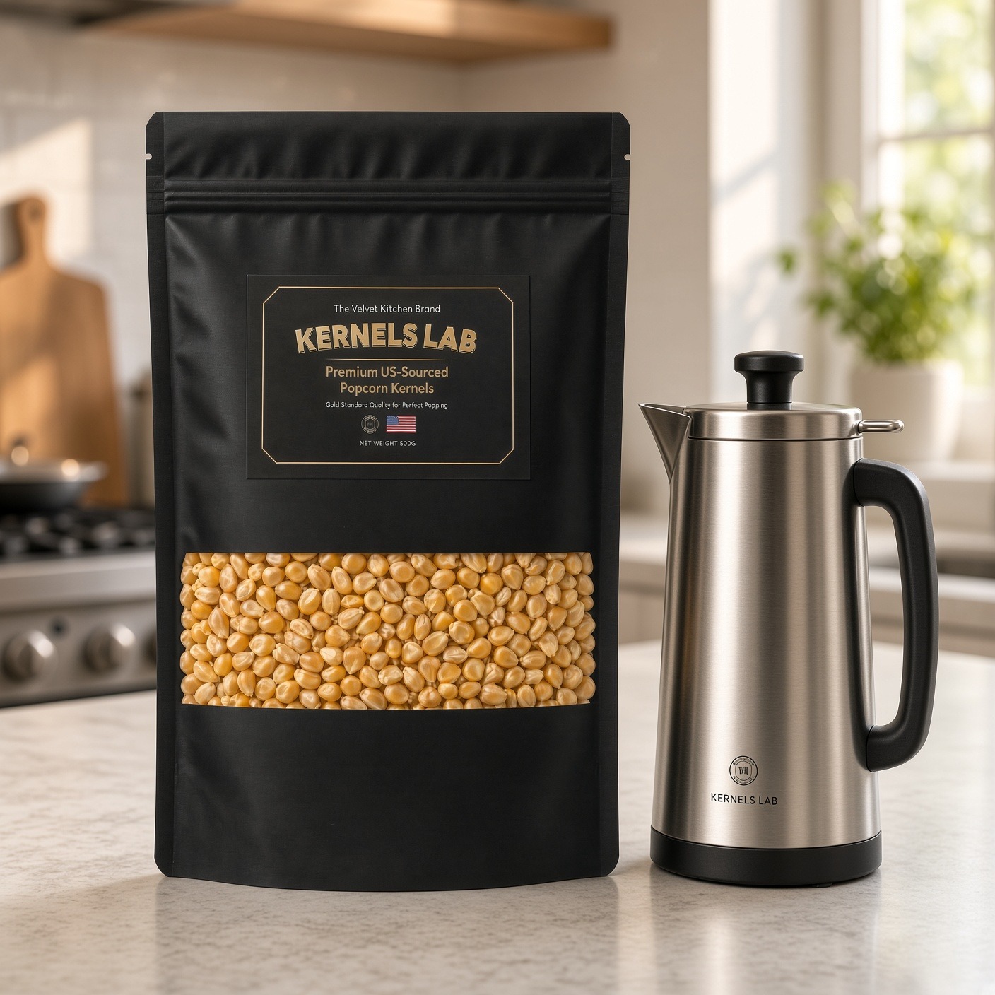 Kernels Lab Premium US-Sourced Black Pouch Popcorn Kernels - Image 3