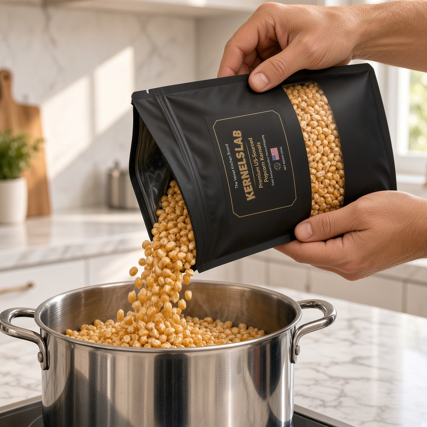 Kernels Lab Premium US-Sourced Black Pouch Popcorn Kernels - Image 5