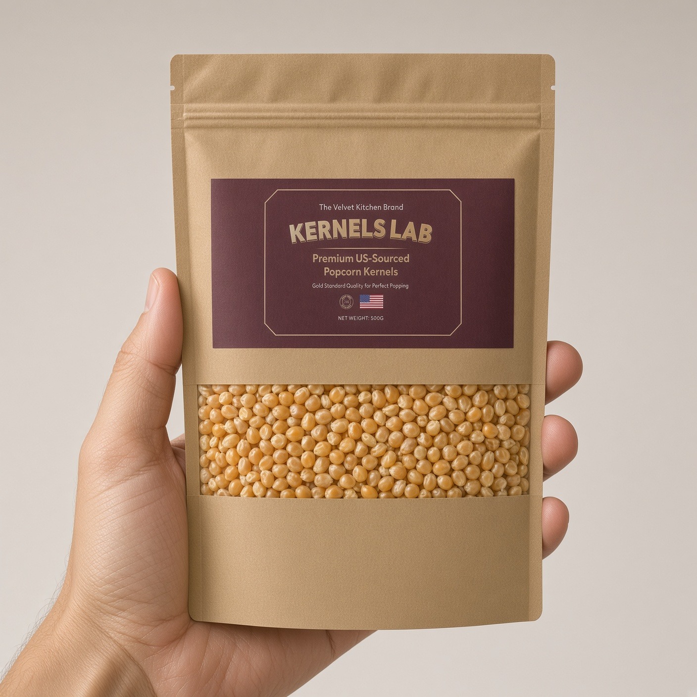Kernels Lab Premium US-Sourced Kraft Pouch Popcorn Kernels - Image 5